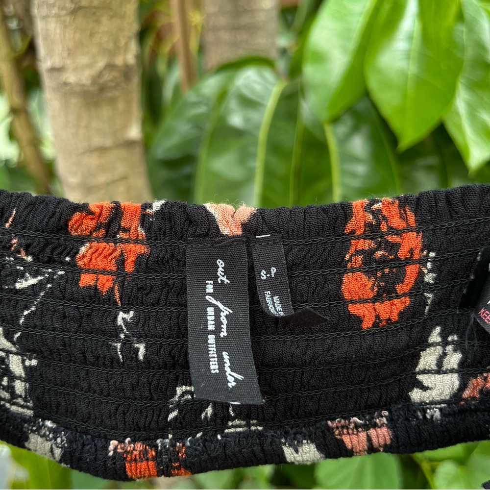 Out From Under Urban Outfitters black floral bra top that ties. - Picture 3 of 4